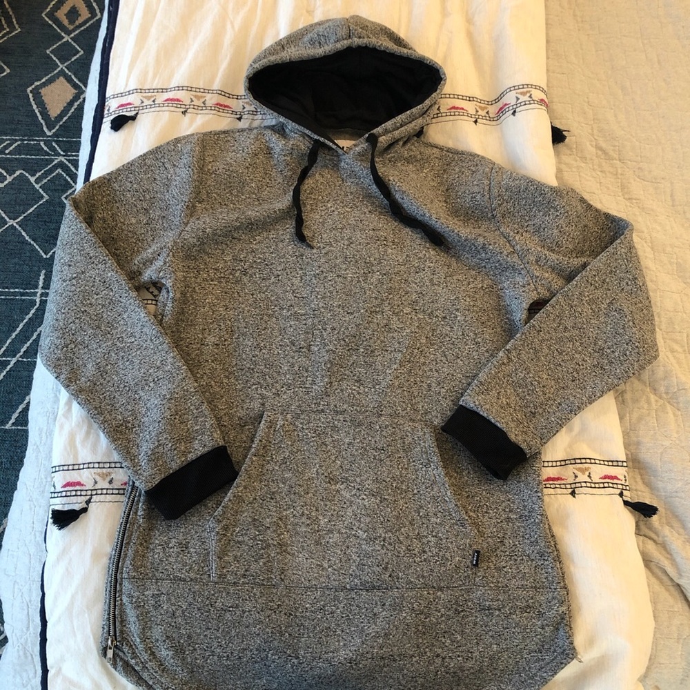 Extra Long Gray Hoodie by Weiv LA streetwear